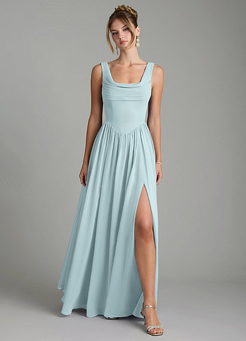 lulus dusty blue bridesmaid dresses BABARONI Chiffon White Sweetheart Floor-length Spaghetti Straps with Slit Pleated A-line, White / US0 or no bra Cute Chiffon Black A 04/30/2026 Delivery Size:14 Husky