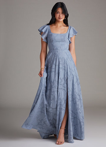 princess polly baby blue dress Chic Cold Shoulder Cowl Chiffon Jumpsuit for Bridesmaids with Pockets, Desert Rose main image 1
