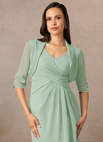 front Azazie Matching Color Hannah Chiffon Wrap