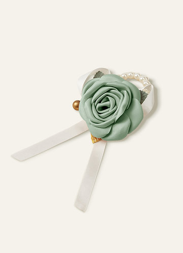 front Corpete de pulso de cetim fosco com cores combinando