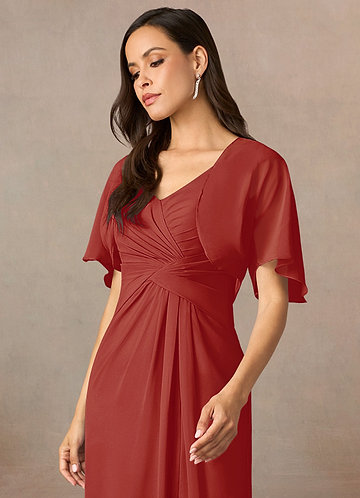front Azazie Matching Color Salome Chiffon Wrap 0