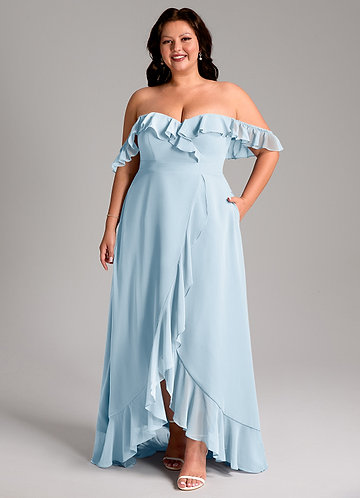 plus size wrap bridesmaid dress Brigette Dress - Raspberry Chateau main image 1