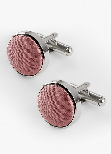Rounded Matte Satin Cuff Links front