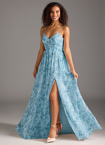 blue bridesmaid dresses flowers The Best Floral Bridesmaid Dresses in Blue, Pink, Green & Yellow