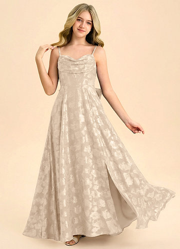 front Azazie Bear Junior Formal Dress