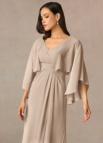 front Azazie Matching Color Deborah Chiffon Wrap