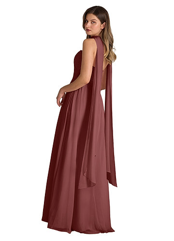 front Azazie Matching Color Chiffon Scarf