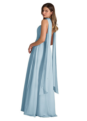 front Azazie Matching Color Chiffon Scarf