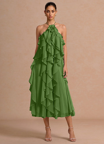 Montana Herb Green Midi Dress image1