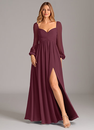 Cabernet Long-sleeves Bridesmaid Dresses | Azazie