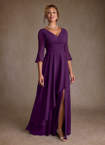 Azazie Amethyst Grape A-Line Lace Dress | Azazie Azazie Amethyst Grape A-Line Lace Dress | Azazie