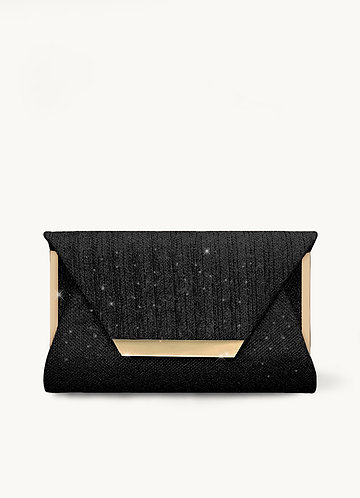 front Elegant Glitter Flap Clutch