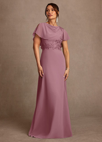 Vintage Mauve Modest Modest Dresses