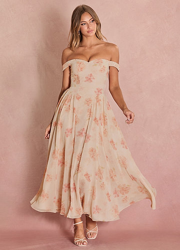 Maxi jurk Candace Perzik image1