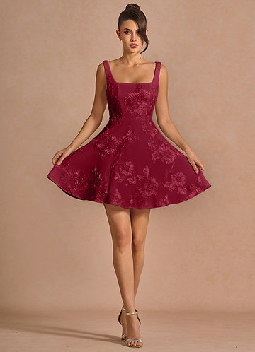 Brynn Burgundy Mini Dress image1