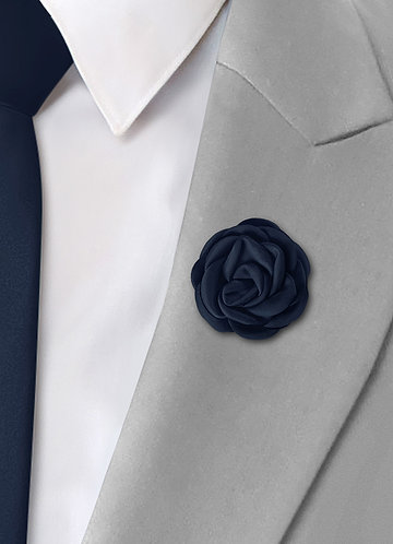front Matte Satin Floral Lapel Flower