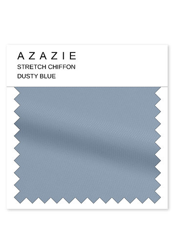 front Azazie Dusty Blue Stretch Chiffon Swatch