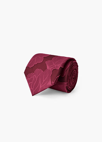 front Floral Burnout Modern Tie