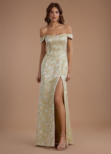 vestido Maxi Creme De Manteiga Floral Janet image1