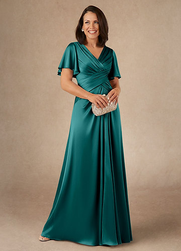 peacock green dress for wedding Convertible Peacock Pageant Dresses Detachable Cape Wedding Gown 67559 –  Viniodress main image 1