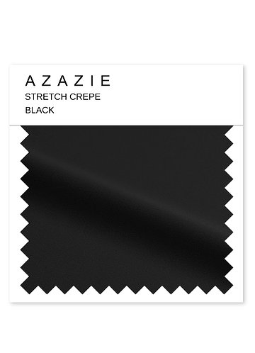 front Azazie Black Stretch Crepe Swatch