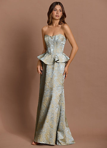 Coralie  Vintage Blue Maxi Dress image1