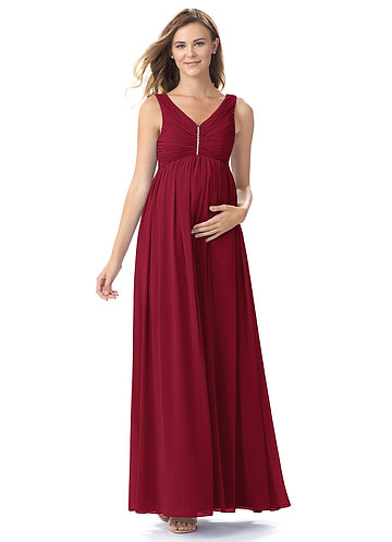 maroon maternity bridesmaid dress