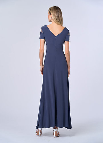 back_UpStudio Illusion Cap Sleeved Jersey Gown