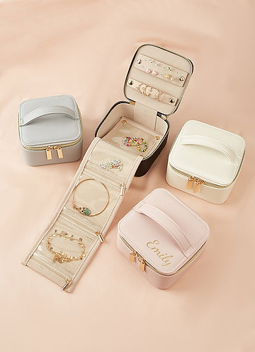 front Personalized PU Leather Jewelry Box