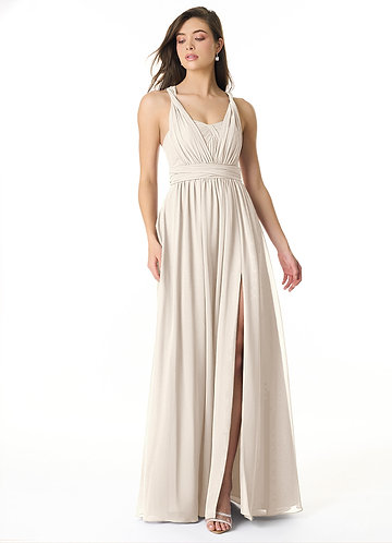 Olani Bridesmaid Dresses White Alabaster A-Line One Shoulder Chiffon Convertible Dress image1