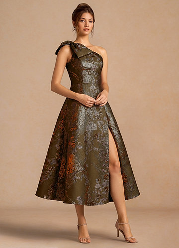 brown cocktail dress Mac Duggal Women's Sleeveless Mesh And Suede A Line Mini Dress - Brown - Size 2 main image 1