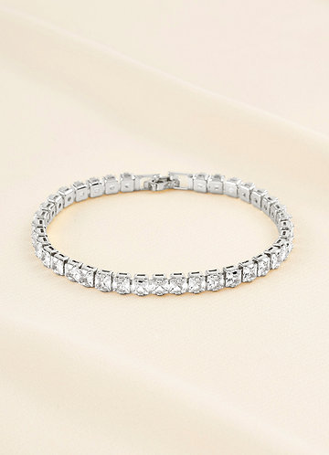 front Crystal Chunky Tennis Bracelet