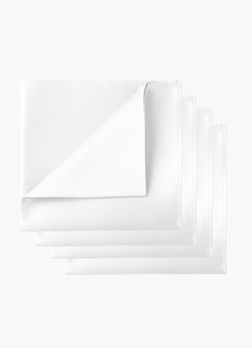 front Matte Satin Pocket Square Set – 4 Pieces