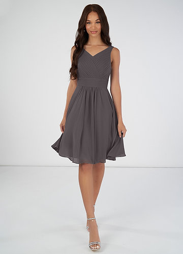 Gray knee 2024 length dress