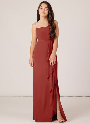 terracotta junior bridesmaid dresses Simple Elegant Country Summer Mismatched Different Styles Column Cheap –  DaintyBridal