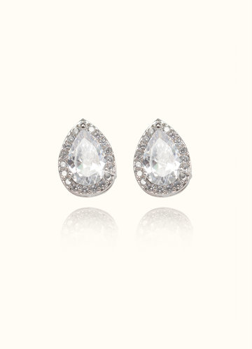 front Teardrop Stud Earrings