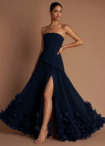 Blue Black Tie Dresses