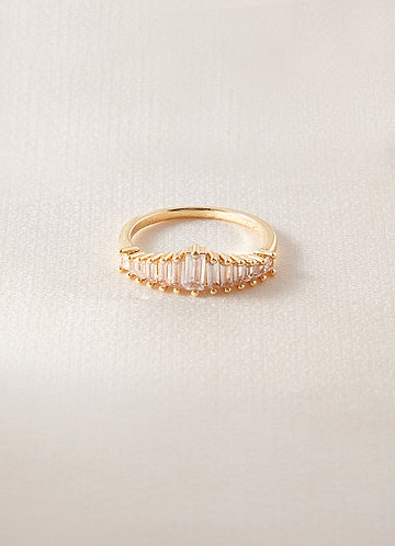 front Crystal Art Deco Ring
