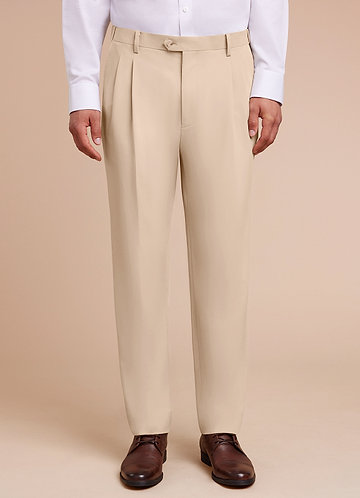 front Owen Tan Lightweight Tailored Dress Pants