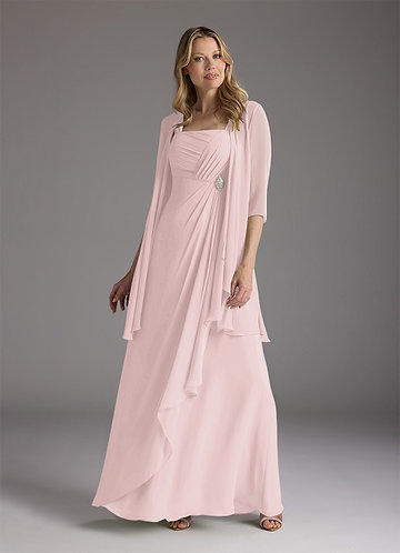 Blushing Pink Modest Dresses Azazie CA