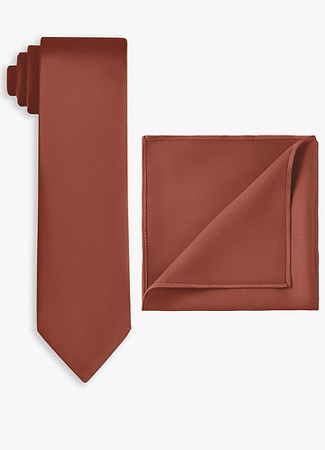 front Stretch Satin Wide Tie and Pocket Square Set