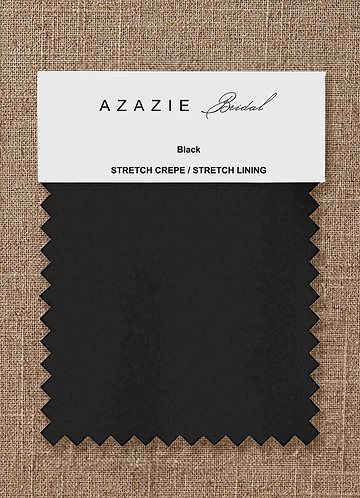 front Black Bridal Stretch Crepe Swatches