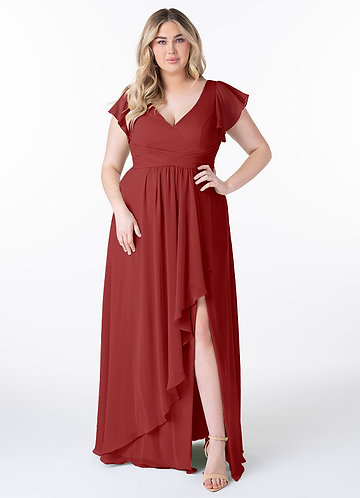 Rust Plus Size Bridesmaid Dresses | Azazie Rust Plus Size Bridesmaid Dresses | Azazie