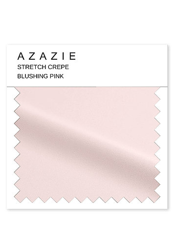 front Amostra de crepe elástico Azazie Rosa Corado