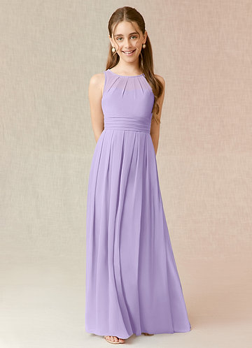purple teenage bridesmaid dresses Lilac Junior Bridesmaid Dress,Long Junior Bridesmaid Dress,JB00042