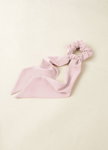 front Matching Color Chiffon Hair Scarf Scrunchie