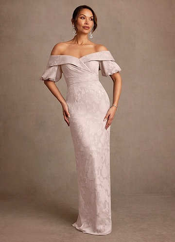 azazie off the shoulder dress Off The Shoulder Bridesmaid Dresses & Gowns