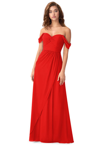 white and red bridesmaid dresses