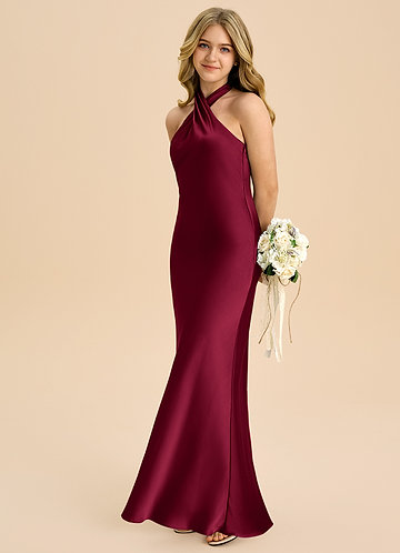 sparkly champagne bridesmaid dress Champagne Appliques Long Bridesmaid Dress with Slit – FancyVestido