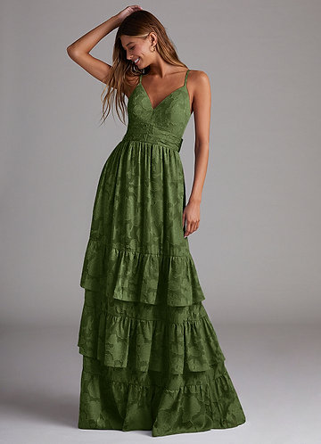 strapless dress bridesmaid A-line Strapless Printed Floarl Satin Long Bridesmaid Dresses